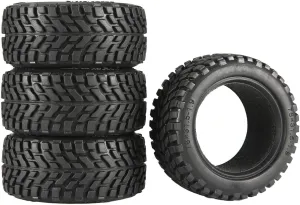 Compatible with Wltoys 144001 Scx10 for Tamiya 1.9 Inch 75mm Off Road Buggy Tires Wheel 12mm Hex Hubs Rubber for 1/14 1/16 1/10 RC Car RC Wheel Tires(A)