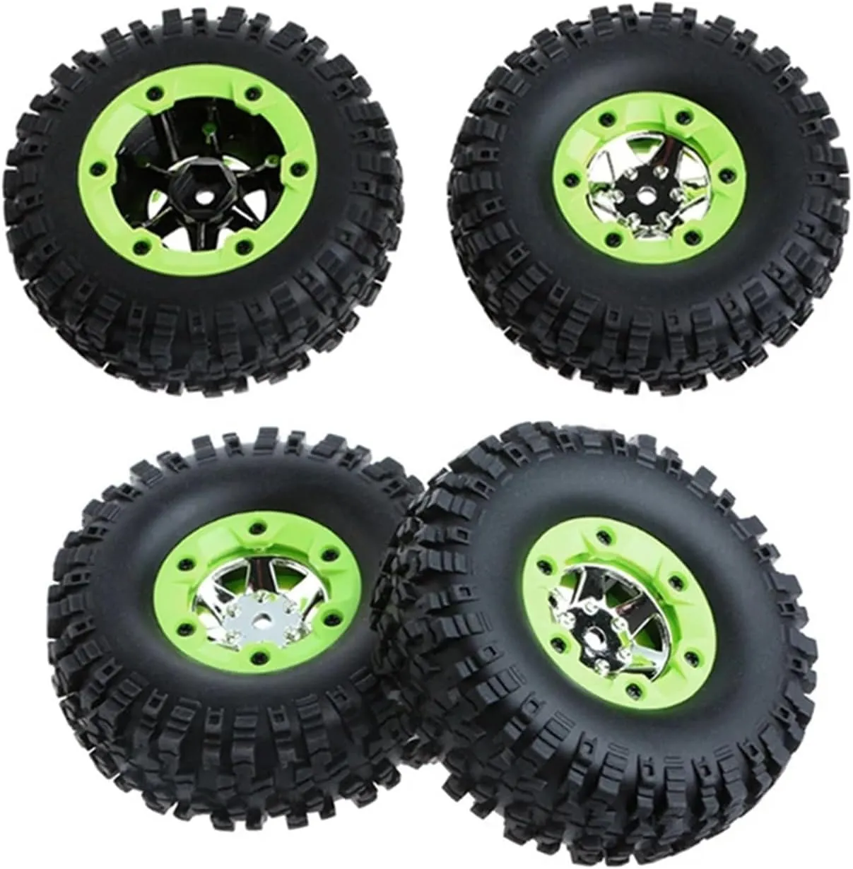 Compatible with Wltoys for 12428 12423 0070 0071 2-4pcs Left/Right Tires Wheel Hub Kit for 1:12 RC Car Spare Replace Parts RC Wheel Tires(Left and Right Tires)