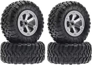Compatible with WPL C14 C24 B24 B36 for MN D90 for MN-90 MN99S FY003 FY004 RC Car Upgrade Parts Accessories 4Pcs 73Mm Tire Tyre Wheel RC Wheel Tires
