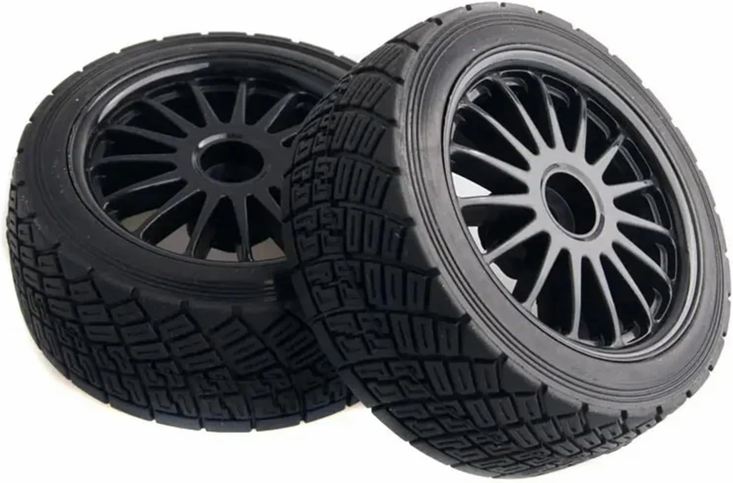 Compatible with HPI WR8 for Flux for Rally 3.0 110697 94177 4PCS 2.2 Inch Wheel Rims Hub 80MM Tires Tyre 1/10 RC Car Part RC Wheel Tires(Black)