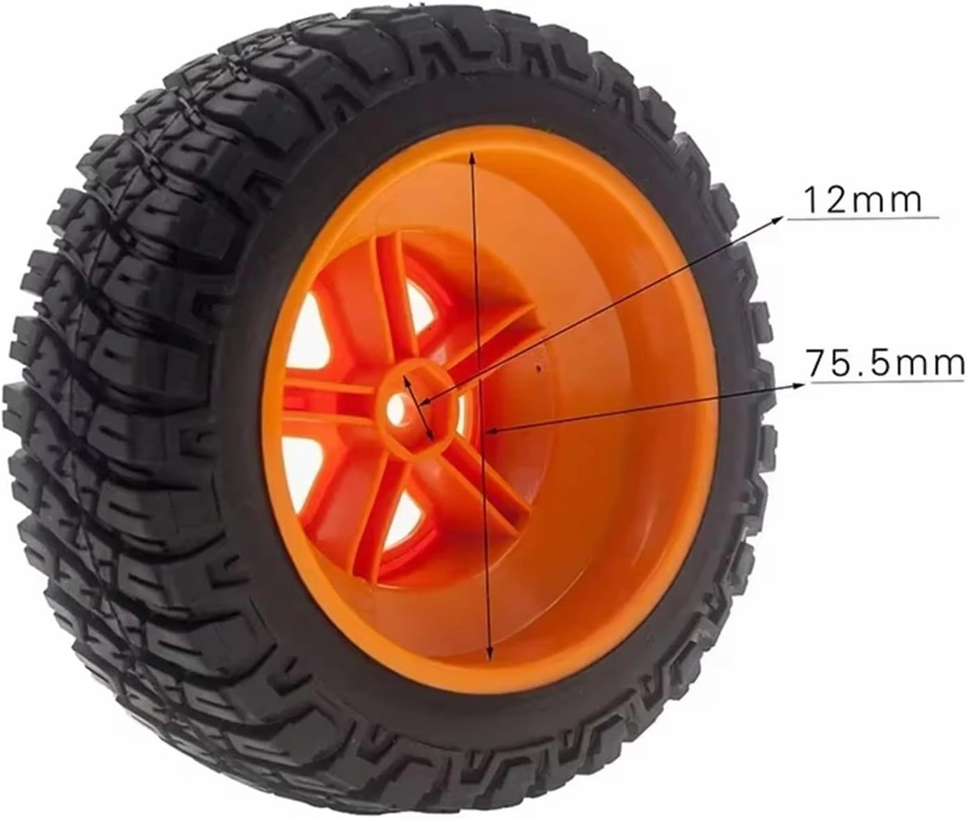 Compatible with REMO RP2046 for Huanqi 727 for Slash 1:10 Short-Course Truck for Model Cars Running for Street for Buggy Tires RC Wheel Tires(Orange)