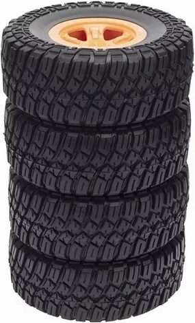 Compatible with REMO RP2046 for Huanqi 727 for Slash 1:10 Short-Course Truck for Model Cars Running for Street for Buggy Tires RC Wheel Tires(Orange)