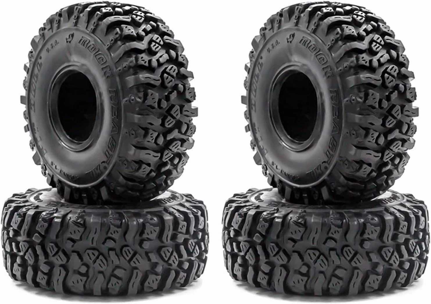 Compatible with TRX4 for SCX10 90046 90047 CC01 Tyre Kit 4pcs Universal 1.9 Inch Off-Road Tyre Tread for 1/10 RC Car RC Wheel Tires(B)