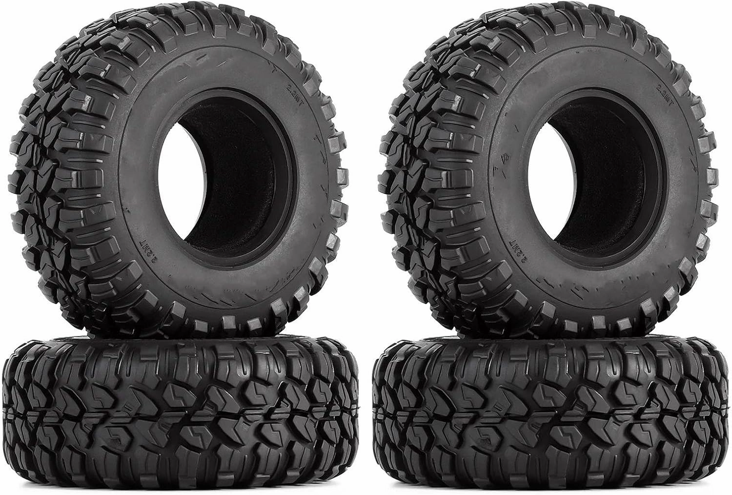 Compatible with TRX4 for TRX6 for Axial SCX10 90046 1:10 RC Crawler Car 4PCS 118 * 44mm 2.2" Rubber Wheel Tires RC Tyre Spare Parts RC Wheel Tires