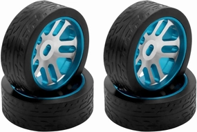 Compatible with WLtoys K969 K989 K999 P929 Iw04M for AWD Iw02 Rm02 Rm03 for Dgawd for Mini-Z 1/28 RC Car Parts 4Pcs RC CarTires Wheels RC Wheel Tires