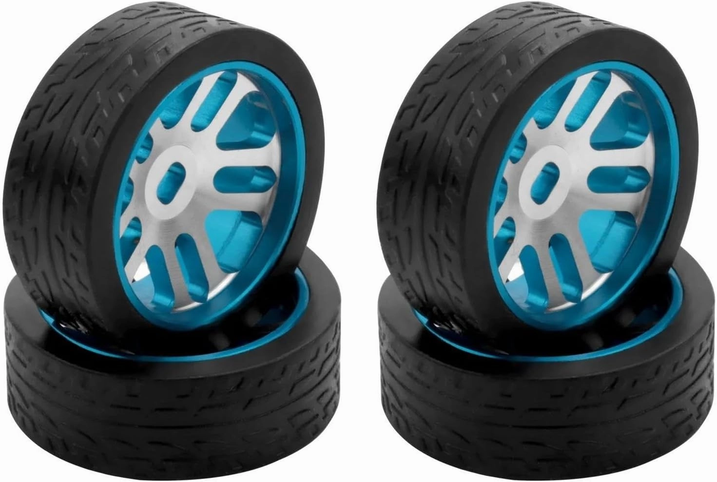 Compatible with WLtoys K969 K989 K999 P929 Iw04M for AWD Iw02 Rm02 Rm03 for Dgawd for Mini-Z 1/28 RC Car Parts 4Pcs RC CarTires Wheels RC Wheel Tires