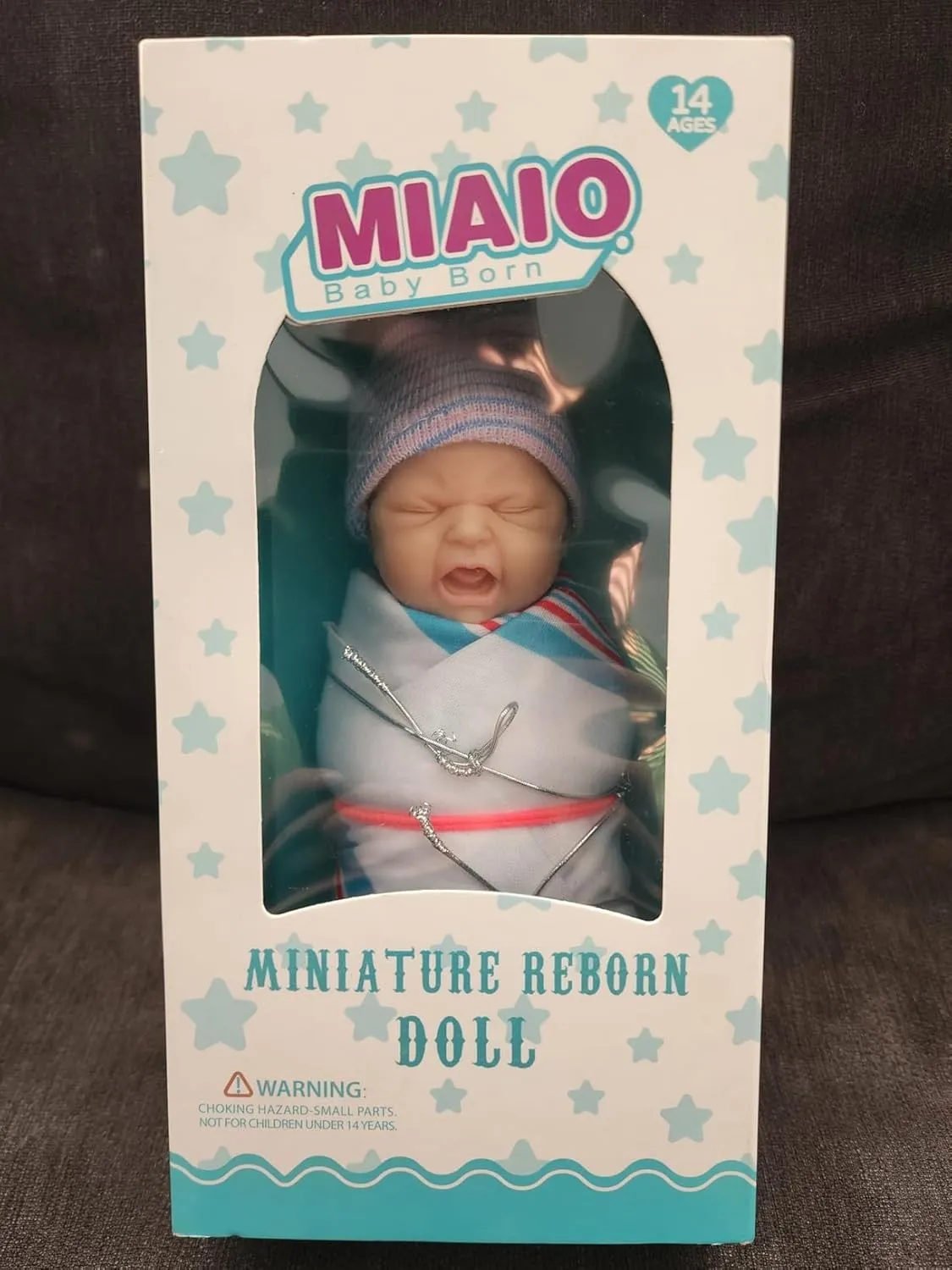 Crying Baby Reborn Baby Doll Boy,7 Inch Silicone Doll Mini Realistic Newborn Baby Dolls Silicone Full Body Stress Relief with Feeding Accessories & Gift Box