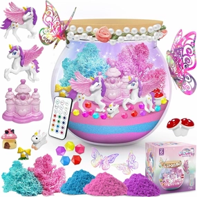 CS COSDDI Unicorns Gifts for Girls - Unicorn Terrarium Crafts Kit for Kids, Craft Kits for Kids Age 6-12 Unicorn Toys Girls Birthday Presents, Make Your Own Night Light