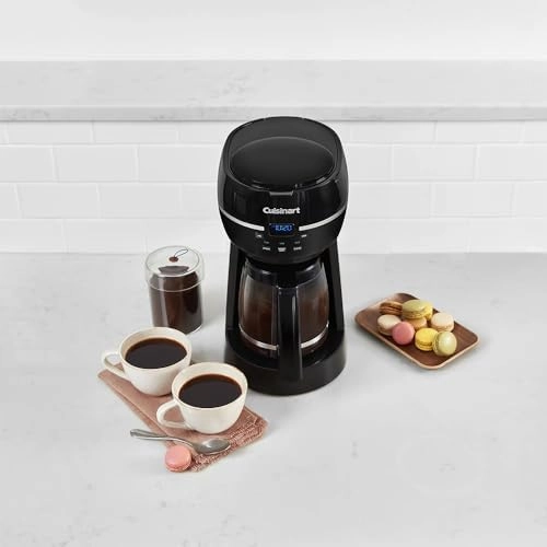 Cuisinart DCC-1500FR 12-Cup Programmable Coffeemaker Black (Renewed) Bundle with 2 YR CPS Enhanced Protection Pack