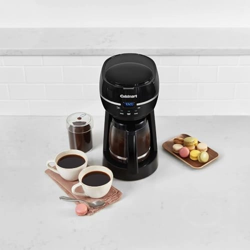 Cuisinart DCC-1500FR 12-Cup Programmable Coffeemaker Black (Renewed) Bundle with 2 YR CPS Enhanced Protection Pack