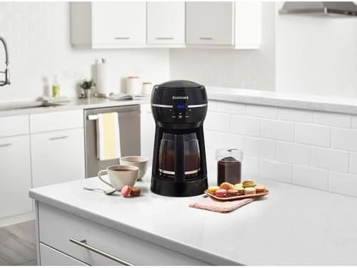 Cuisinart DCC-1500FR 12-Cup Programmable Coffeemaker Black (Renewed) Bundle with 2 YR CPS Enhanced Protection Pack