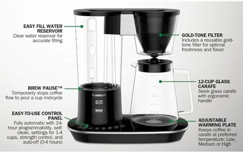 Cuisinart DCC-4000P1 12-Cup Programmable Coffee Center Coffeemaker - (Renewed)