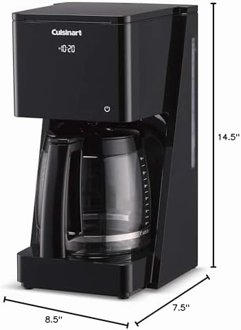 Cuisinart DCC-T20 14-Cup Programmable Coffeemaker Touchscreen, Black