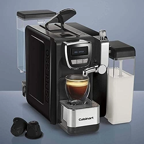 Cuisinart EM-25 Defined, Cappuccino & Latte Espresso Machine, 13.5"(L) x 8.0"(W) x 10.0"(H), Black (Renewed)