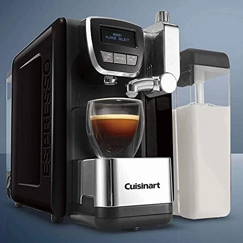 Cuisinart EM-25 Defined, Cappuccino & Latte Espresso Machine, 13.5"(L) x 8.0"(W) x 10.0"(H), Black (Renewed)