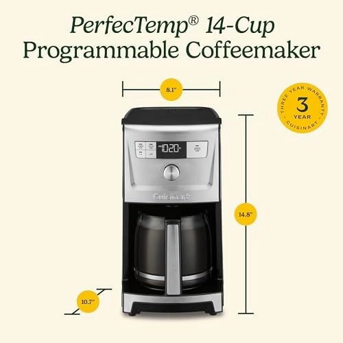 Cuisinart PerfecTemp® 14-Cup Programmable Coffeemaker, Stainless Steel