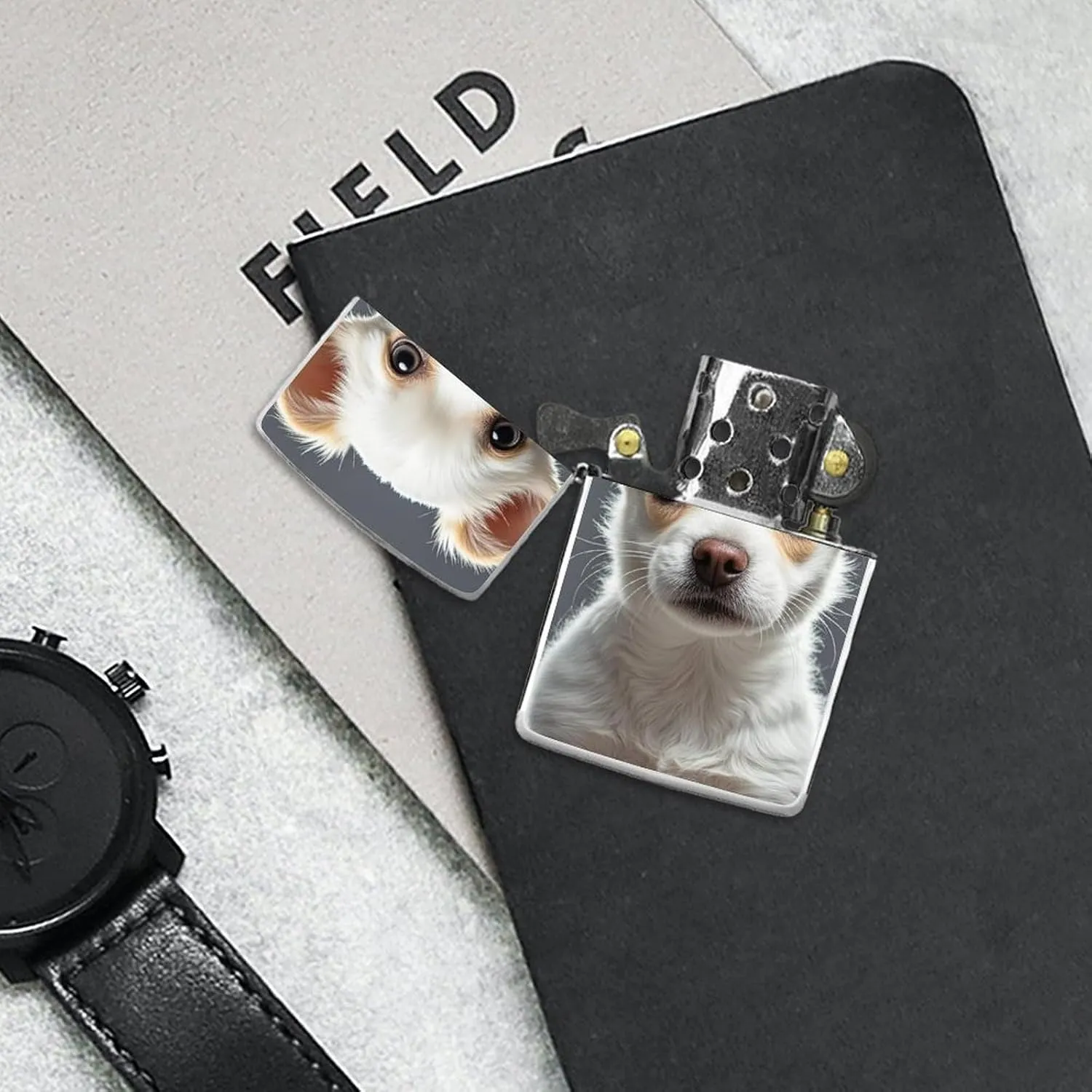 Cute Dog Lighter Case Waterproof Lighter Sleeve Lighters Protective Cover with Graffiti Design