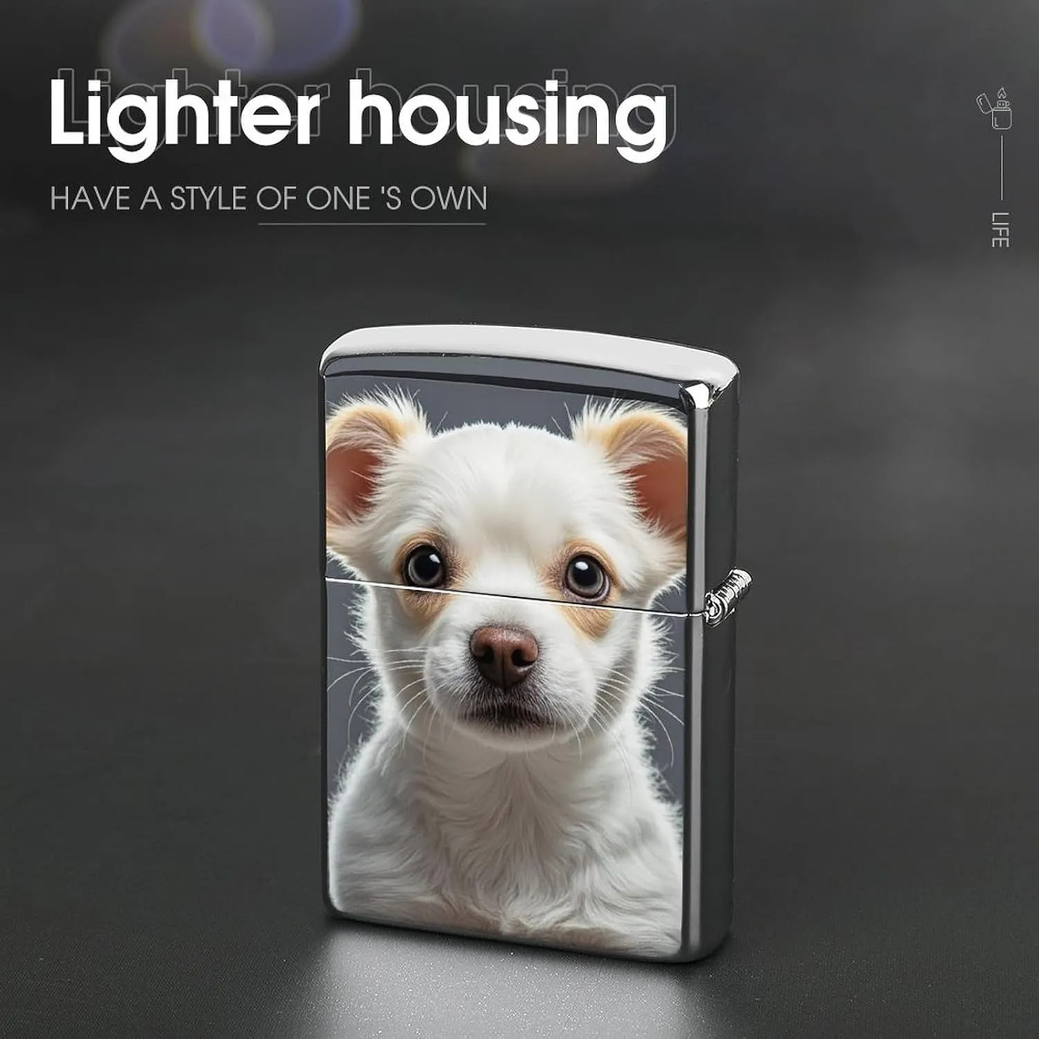 Cute Dog Lighter Case Waterproof Lighter Sleeve Lighters Protective Cover with Graffiti Design