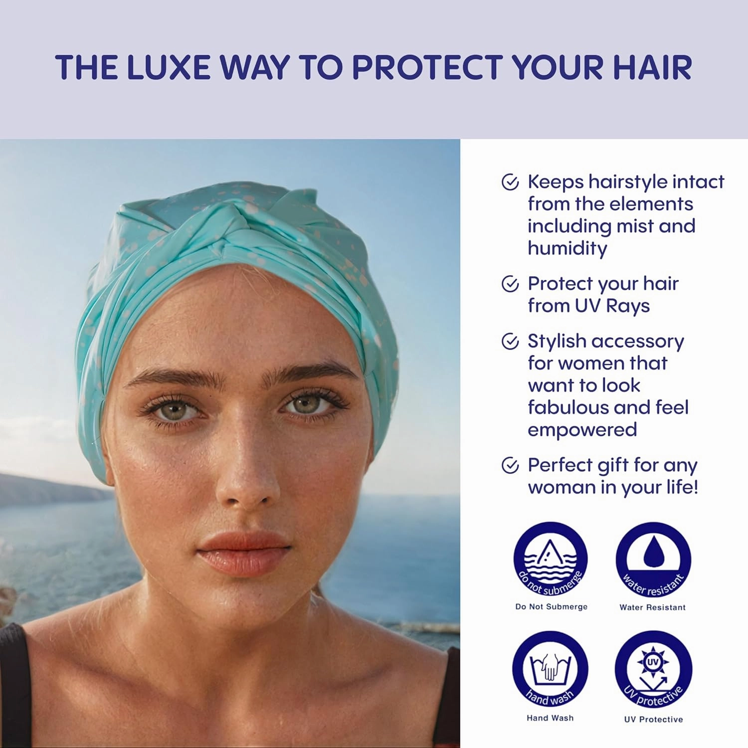 d’Hair Spa Facial Headband for Women, Hair Band for Skincare, Facial, Steam Room & Sauna Hat, Soft Stretchy Hair Wrap