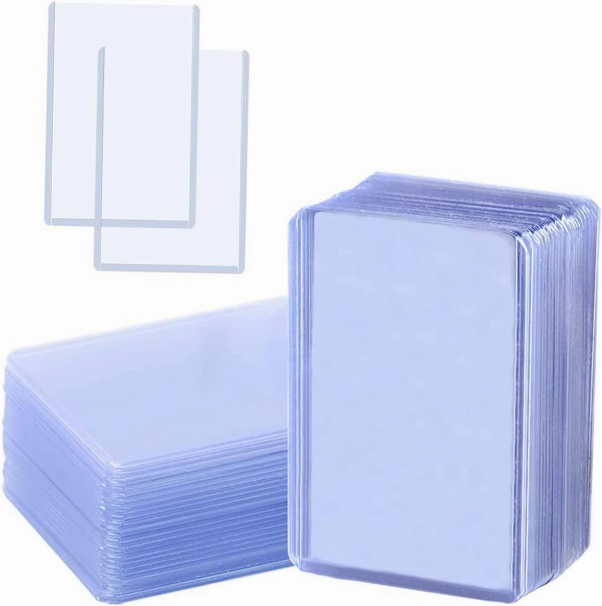DECHOUS 100pcs PVC Game Card Sleeves Anti-Scratch Covers Easy to Use and Reusable Card Holder