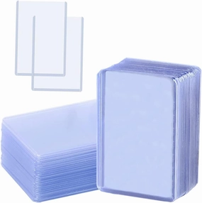 DECHOUS 100pcs PVC Game Card Sleeves Anti-Scratch Covers Easy to Use and Reusable Card Holder