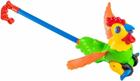 DECHOUS Cart Toys Rooster Push Pull Walker for Toddlers Develop Posture Improve Grip Random