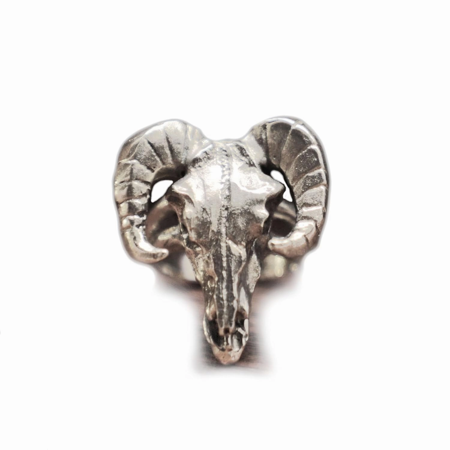 deer skull ring sterling silver 925 gazelle impala head men biker boho handmade (5.5)