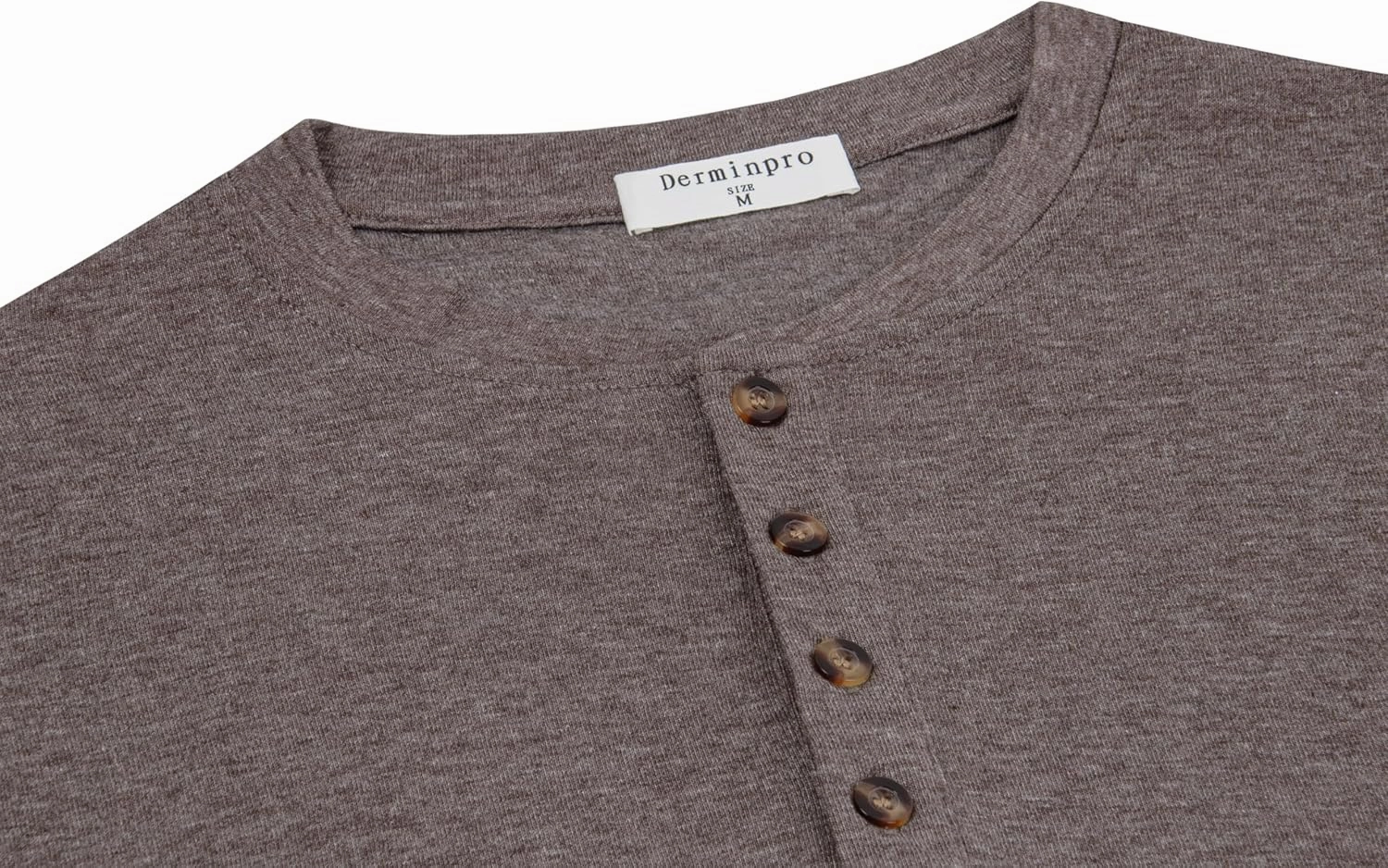 Derminpro Men's Henley Cotton Casual Short/Long Sleeve Lightweight Button T-Shirts