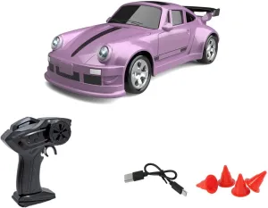 Desktop 4WD Mini Drift RC Car,1:64 Scale High Speed RC Drift Car for Desk, Remote Control Mini Racing Sports Cars Model Toys, Hobby Gift for Adults (Pink)
