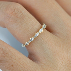 Diamond eternity band, half eternity band, Lace wedding band | R 346WD