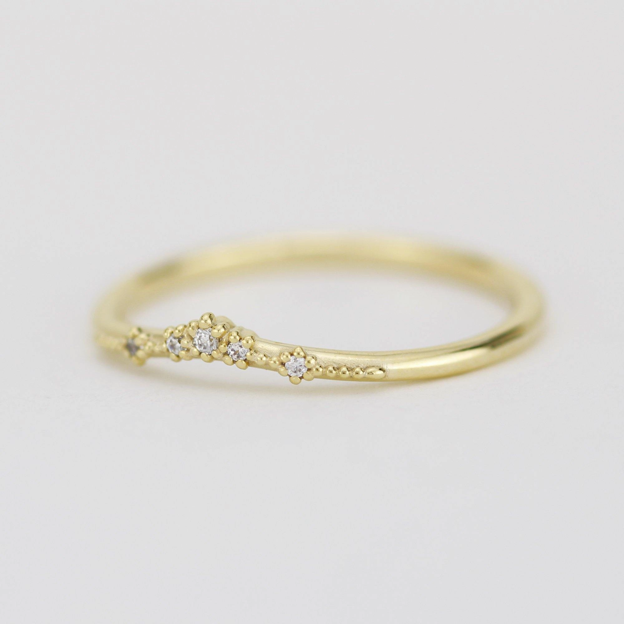 Diamond wedding band, alternative wedding band, unique wedding ring | R327WD