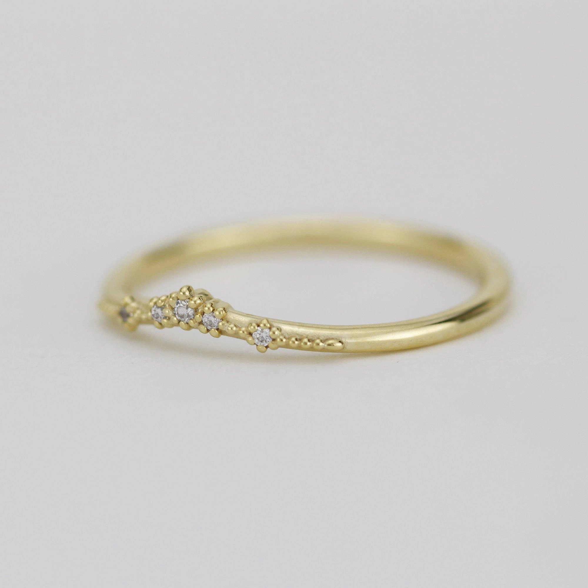 Diamond wedding band, alternative wedding band, unique wedding ring | R327WD