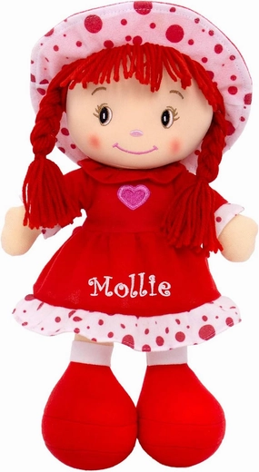 DIBSIES Personalized Sweetheart Cuddle Doll - 14 Inch (Red)