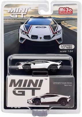 Diecast Collectibles Model Car Compatible with Mini GT 1:64 Lamborghini Huracán Sterrato Bianco Asopo Limited Edition MGT00763