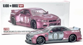 Diecast Model Car Compatible with Kaido House x Mini GT 1:64 Nissan Skyline GT-R (R34) Kaido Racing Factory V1 Limited Edition KHMG128 Chase Car