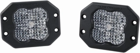 Diode Dynamics SS3 SAE/DOT White Sport Flush Mount LED Pod (pair), Flood with Red Backlight