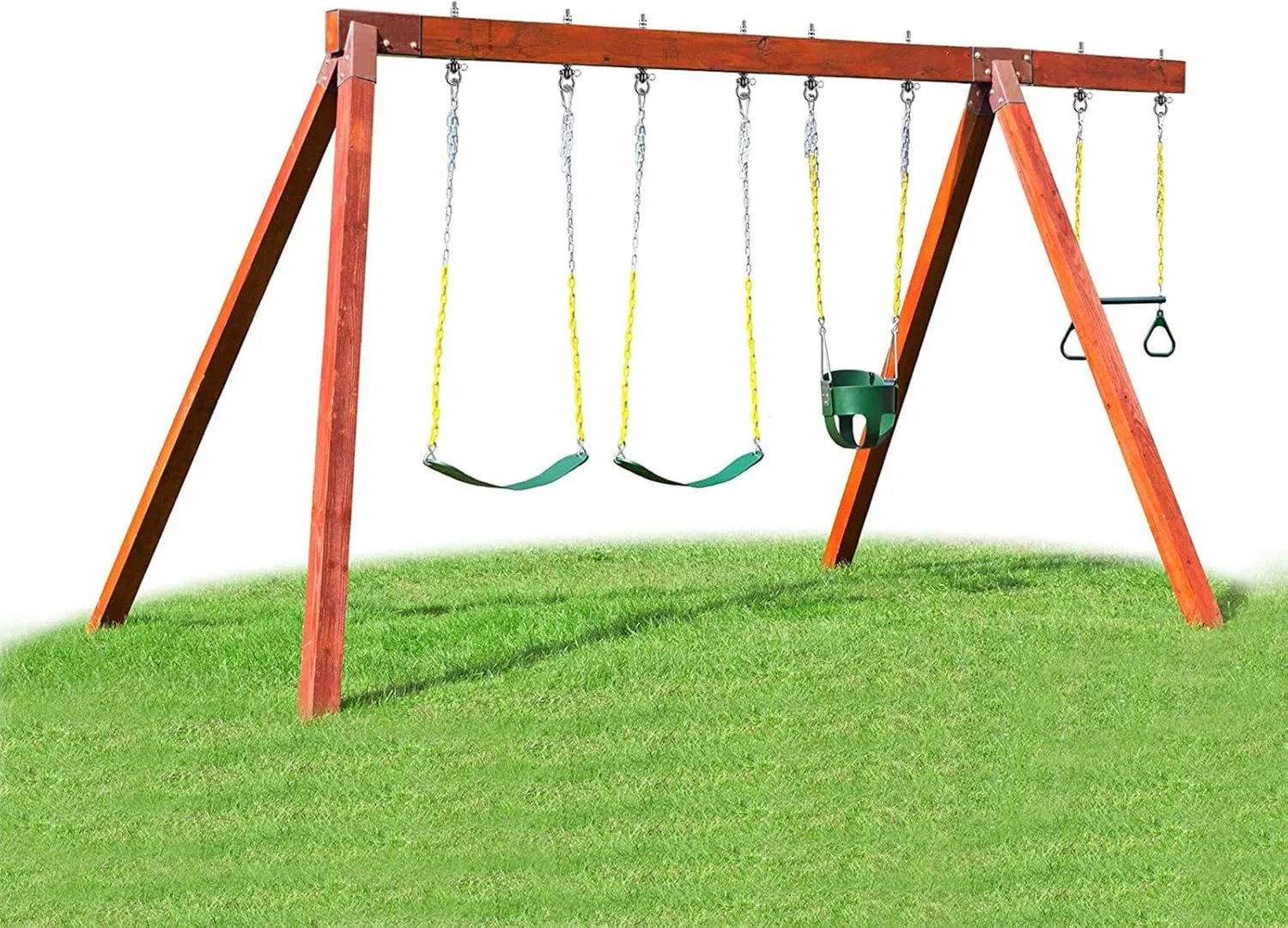 Dolibest Set of 6 Permanent Antirust Stainless Steel 304 Heavy Duty Swing Hangers for Playground Porch Yoga Hammock Chair, Easy to Install on Wood/Steel Beam, Rustproof and Durable, 7.67''