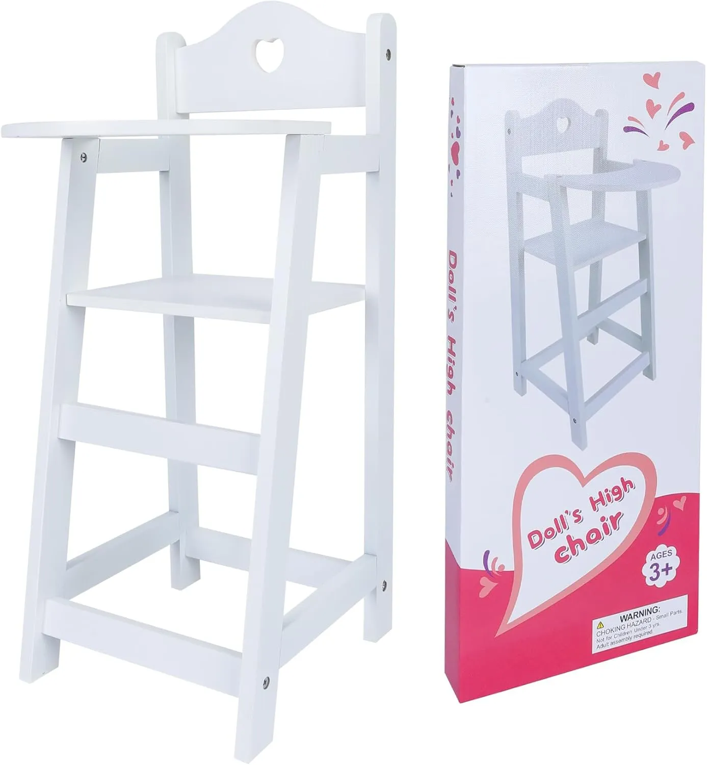 Doll Furniture Accessories for American Girl Dolls-Miniature Furniture Set, Realistic Dollhouse Furniture for Kids, Non-Toxic & Easy to Assemble,Perfect for Imaginative Play (Doll High Chair)