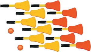 DOM Super-Safe Scooter Board Broomball Set, 6 Each Color