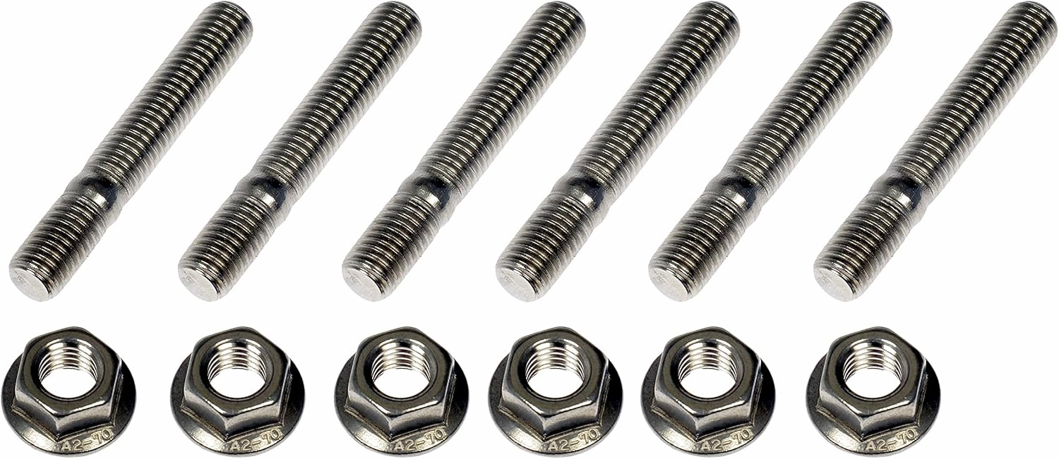 Dorman 03133HP Exhaust Flange Stud Kit - M10-1.5 x 62mm Stainless Steel Compatible with Select Models (OE FIX)