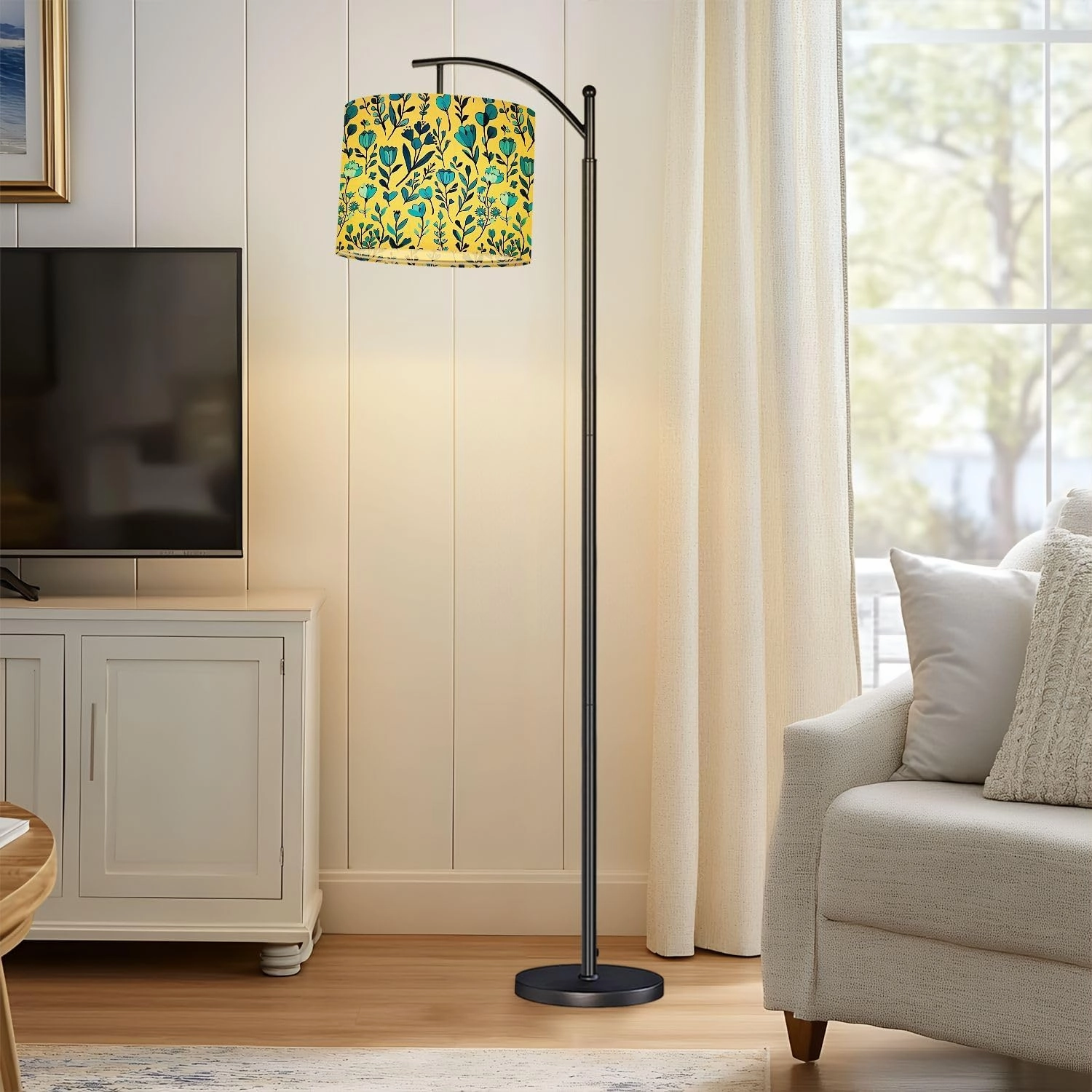 Drum Lamp Shades Tiny meadow flowers seamless for summer dress textile print Lamp Shade for Floor Lamps Table Lamps Pendant Light 11"x8.9" Linen Replacement Large Lampshades