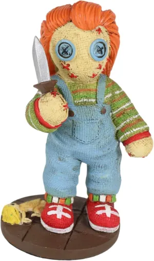 Ebros Day of The Dead Pinheadz Monster with Voodoo Stitches Figurine Halloween Collectible Toy Fantasy Mythical Beings Undead Apocalypse Horror (Buddi Child's Play Chucky)