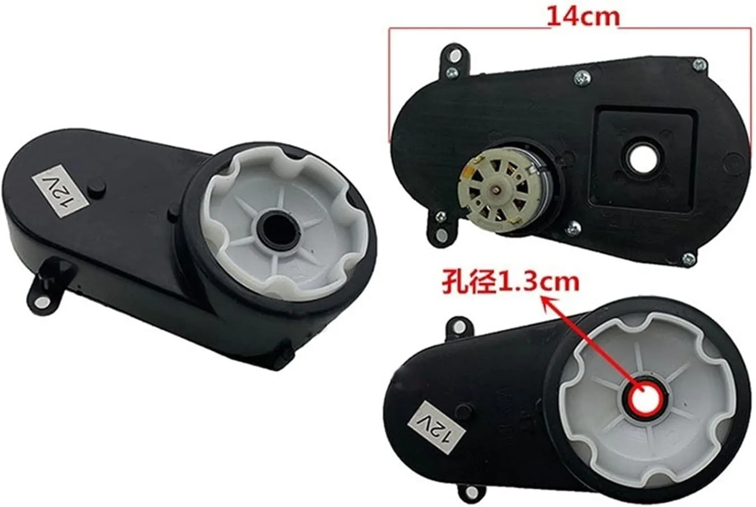 Electric Replace 1pcs Ride On Toy Car Gearbox Electric Car Steering Motor Gearbox Electric Stroller Gearbox Steering Box RS280 380 390 DC Motor 6V 12V Gearbox Ride (Color : No.3 12V)