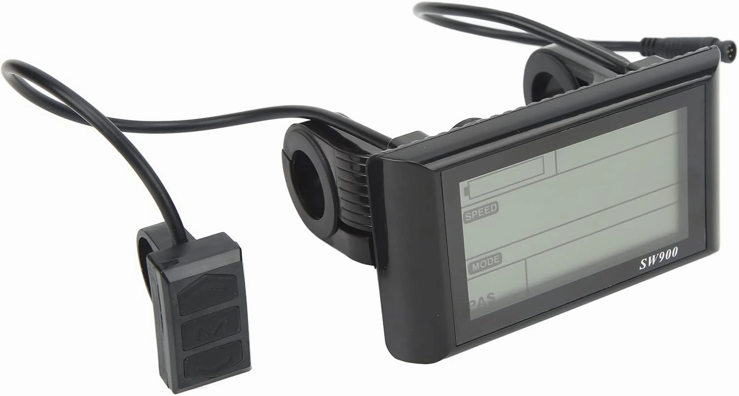 Electric LCD Display Meter, 24V 36V 48V 60V Computer with Connector, Multifunctional LCD Display Control Panel for Electric Scooter, Electric Modification