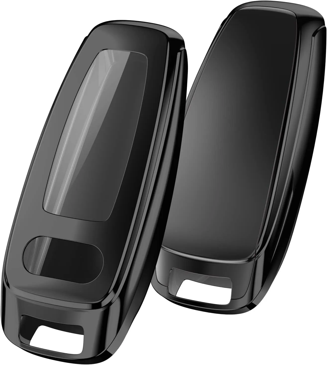 ELOHEI for Audi Key Fob Cover, Special Soft TPU Key Case Cover Protector Compatible with Audi A6L A6 A7 A8 Q7 Q8 E-Tron 2018-2022 A3 S3 S6 SQ7 RS6 S7 RS7 Smart Key(Black)