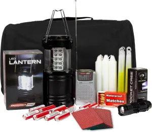 Emergency Zone Power Outage Emergency Kit - Items to Provide Light in Durable Nylon Pouch