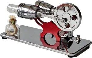 Engine Kit for Adults, γ-Type Thermal Air Stirling Engine Model Kit That Runs, Engine Motor Model Educational Physics Experiment STEM Model - RTR