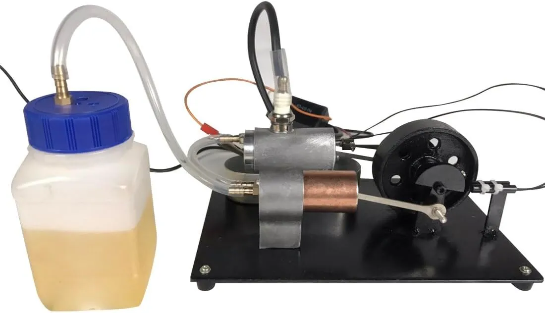 Engine Model Kit That Runs, Mini Horizontal Single-Cylinder Three-Stroke Engine Model, Physics Science Experiment for Adult