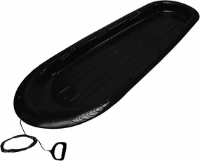 Era 66-inch Manitou XL Adventurer Sled — 2-3 Rider Kids' Plastic Toboggan, Black
