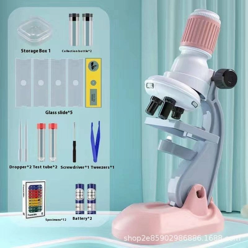 Explore the Microscopic World: 1200X LED Microscope for Kids & Beginners